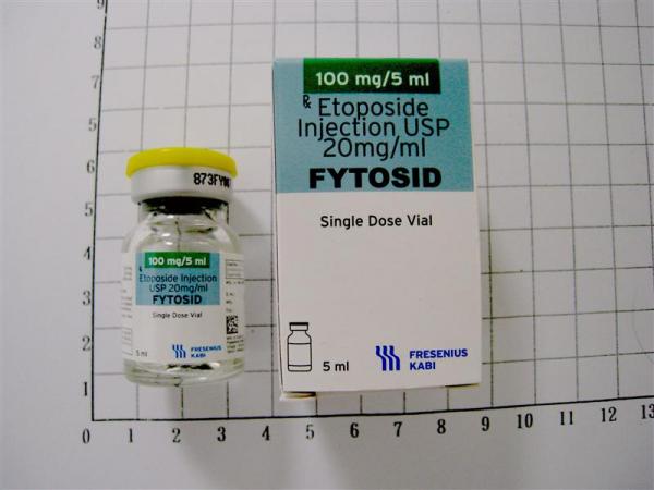 商品名:Fytosid for IV Injection <br>中文名:癌妥滅靜脈注射液 100毫克       ★