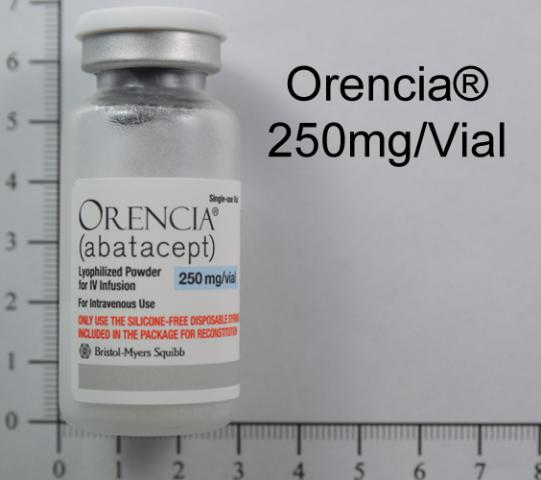 商品名:Orencia Lyophilized Powder for IV Infusion 250mg<br>中文名:恩瑞舒凍晶注射劑250毫克