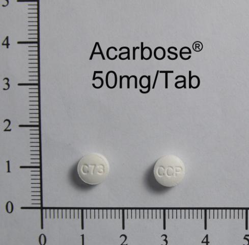 商品名:Acarbose F.C. Tablets 50mg<br>中文名:志樂恆膜衣錠50毫克