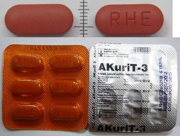 商品名:AKuriT-3 <br>中文名:立剋核膜衣錠 