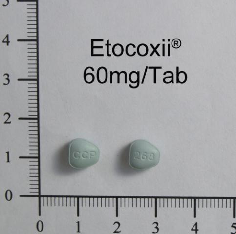 商品名:Etocoxii F.C. Tablets 60mg<br>中文名:骨適添樂膜衣錠60毫克