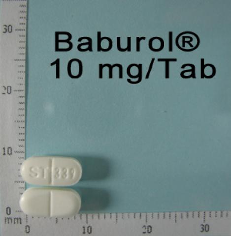 商品名:Baburol Tablets 10mg<br>中文名:喘平樂錠10毫克 