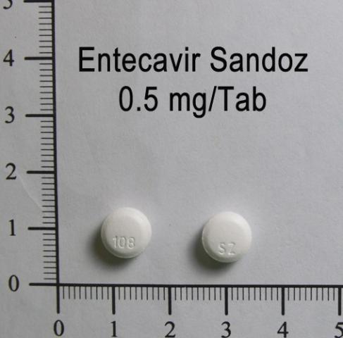 商品名:Entecavir Sandoz Film Coated Tablets 0.5 mg<br>中文名:泰可安膜衣錠0.5毫克 