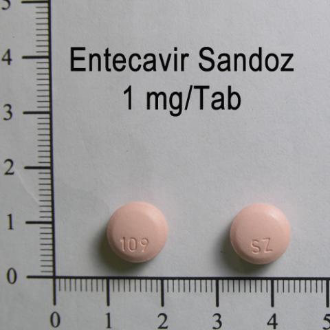 商品名:Entecavir Sandoz Film Coated Tablets 1mg<br>中文名:泰可安膜衣錠1毫克