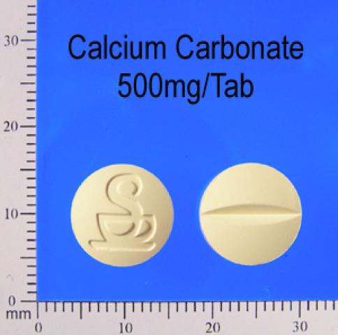 商品名:Calcium Carbonate<br>中文名:碳酸鈣錠500毫克