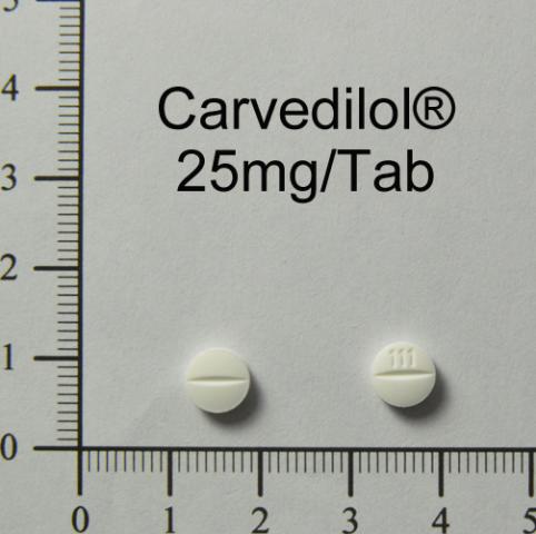 商品名:Carvedilol Tablets 25mg <br>中文名:壓落保錠25毫克