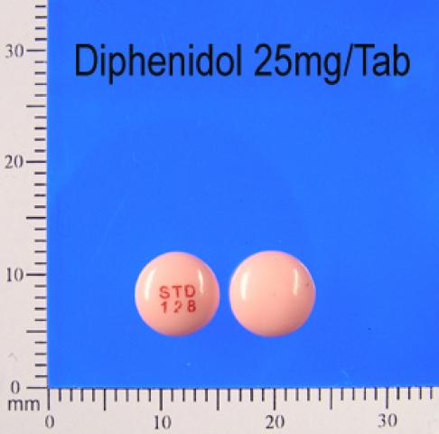 商品名:Diphenidol<br>中文名:敵芬尼朵糖衣錠25公絲