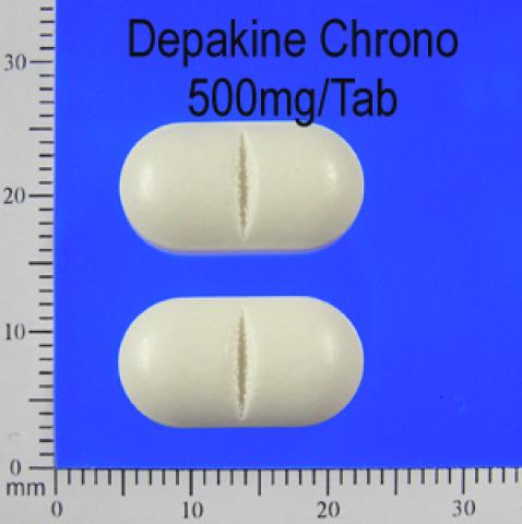 商品名:Depakine Chrono<br>中文名:帝拔癲持續性藥效膜衣錠500公絲