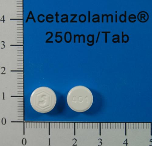 商品名:Acetazolamide Tab 250mg<br>中文名:乙醯胺基硫唑嘧錠 
