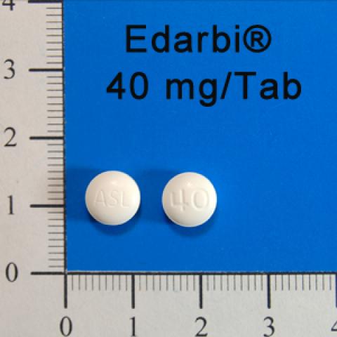 商品名:Edarbi Tablets 40 mg <br>中文名:易得平錠 40 毫克