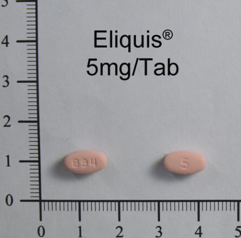 商品名:Eliquis Film-Coated Tablet 5mg<br>中文名:艾必克凝膜衣錠5毫克