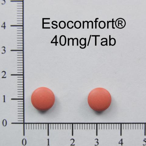 商品名:Esocomfort E.F.C. Tablets 40mg<br>中文名:易舒康活腸膜衣錠40毫克