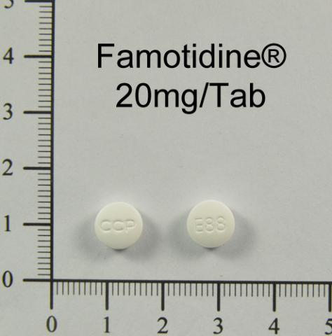 商品名:Famotidine F.C. Tablets 20mg <br>中文名:法瑪鎮膜衣錠