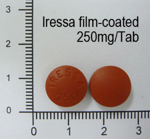 商品名:Iressa Film-Coated Tablets 250mg<br>中文名:艾瑞莎膜衣錠250公絲                ★