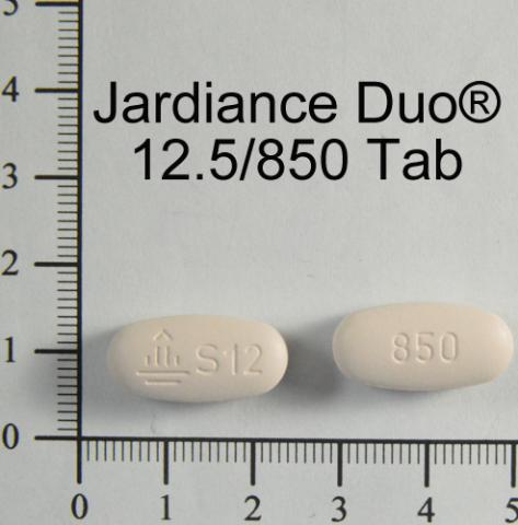 商品名:Jardiance Duo 12.5/850mg Film-Coated Tablets<br>中文名:恩美糖膜衣錠12.5/850毫克  ★