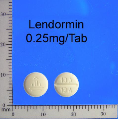 商品名:Lendormin<br>中文名:戀多眠錠 0.25毫克