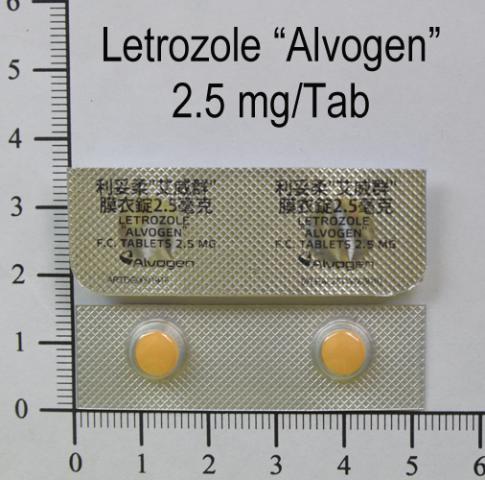 商品名:Letrozole Alvogen FCT 2.5mg<br>中文名:利妥柔艾威群膜衣錠2.5毫克 