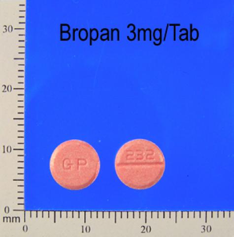 商品名:Bropan<br>中文名:優寧錠3公絲