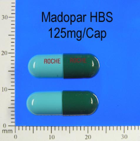 商品名:Madopar HBS<br>中文名:美道普持續性藥效膠囊125毫克