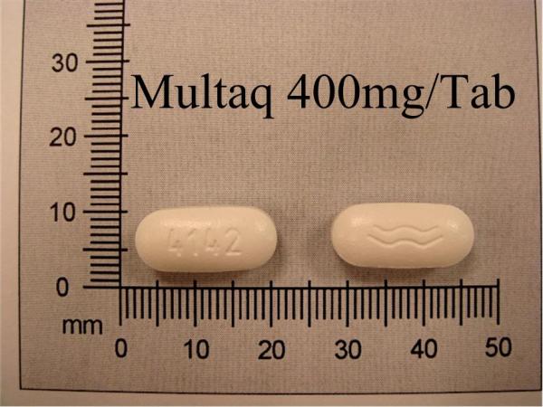 商品名:Multaq 400mg  film-coated tablets<br>中文名:脈泰克膜衣錠400毫克