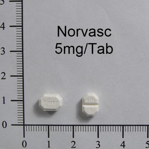 商品名:Norvasc Tab 5mg<br>中文名:脈優錠5毫克