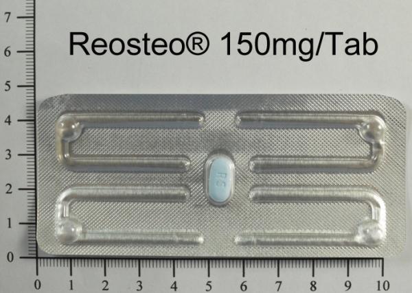 商品名:Reosteo Tab 150mg<br>中文名:瑞骨卓150毫克膜衣錠 