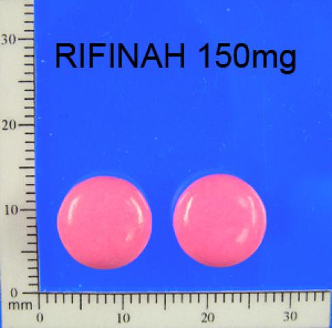 商品名:RIFINAH 150MG S.C. TABLETS<br>中文名:樂肺寧糖衣錠150毫克