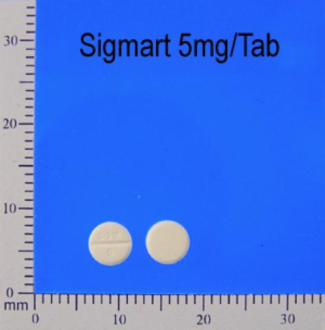 商品名:Sigmart Tab 5mg<br>中文名:喜革脈錠5毫克
