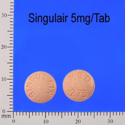 商品名:Singulair Chewable Tablet 5mg/Tab<br>中文名:欣流咀嚼錠5公絲