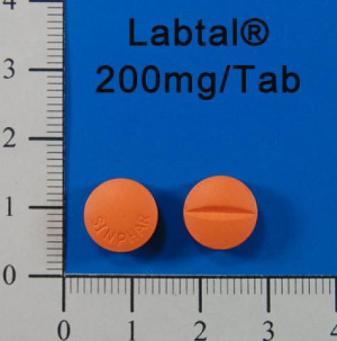 商品名:Labtal F.C. Tablets 200mg (Labetalol)  SINPHAR  <br>中文名:壓血泰膜衣錠２００毫克（拉貝他樂） 