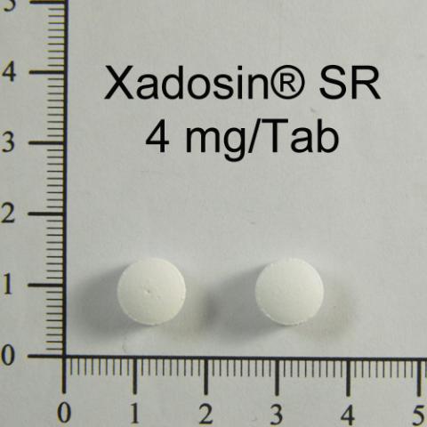 商品名:Xadosin SR F.C. Tablets 4 mg<br>中文名:薩多心持續性藥效錠 4 毫克