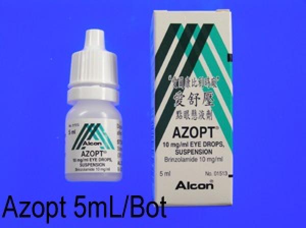 商品名:Azopt Sterile Ophthalmic Suspension 1%<br>中文名:愛舒壓點眼懸液劑